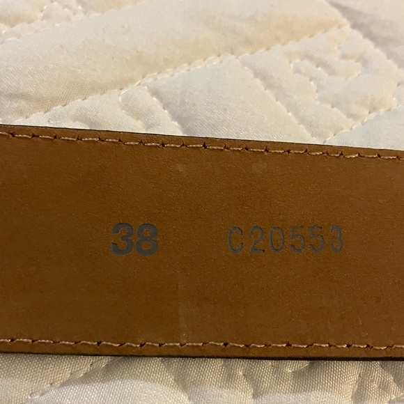 Justin Boots Black and Brown Belt with Silver Cross Buckle - Picture 3 of 5